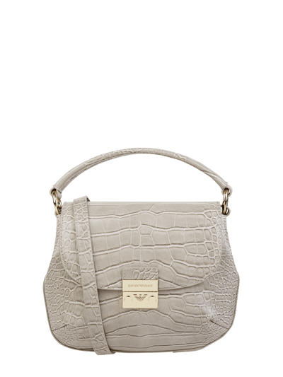 Emporio Armani Crossbodytas in krokolook Lichtgrijs - 2