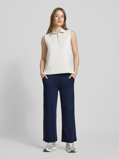 Milano Italy Spodnie materiałowe z wpuszczaną kieszenią Granatowy 1