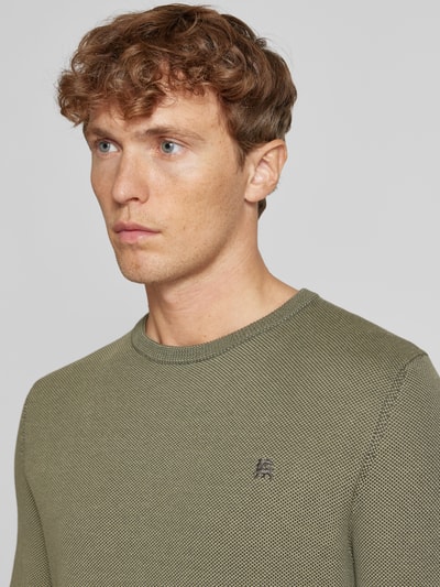 Lerros Gebreide pullover met ribboorden Mintgroen - 3