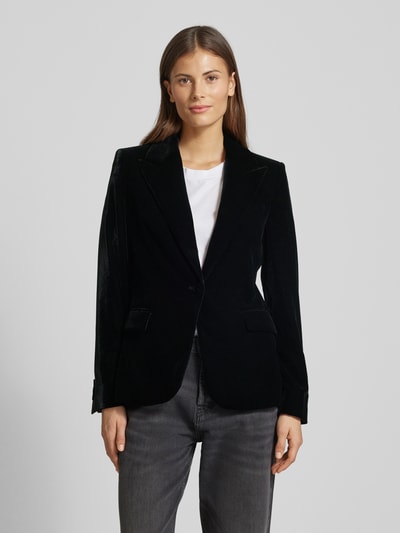 Mango Regular Fit Blazer mit Reverskragen Modell 'COMBI' Black 4