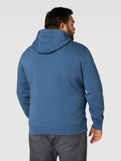 Tommy Hilfiger Big & Tall PLUS SIZE hoodie met labelprint, model 'SHADOW' Rookblauw - 5