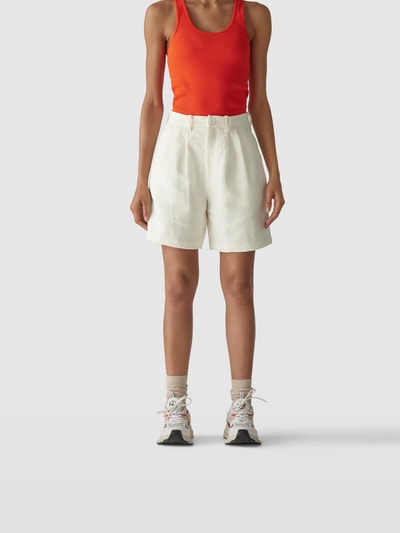 Anine Bing Shorts aus reinem Leinen Offwhite 4