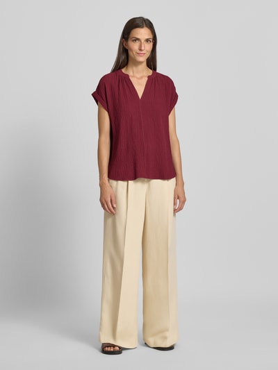 s.Oliver RED LABEL Bluzka o luźnym kroju z mieszanki wiskozy Wiśniowy 1