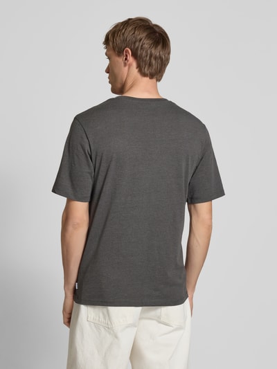 Jack & Jones T-shirt met geribde ronde hals Antraciet gemêleerd - 5