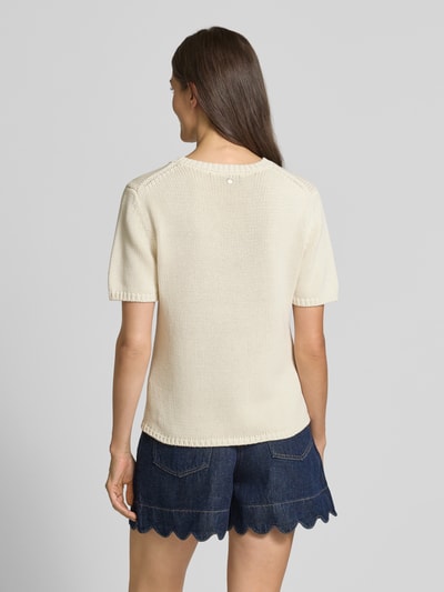 MOS MOSH Strickshirt mit Rundhalsausschnitt Modell 'Arin' Ecru 5