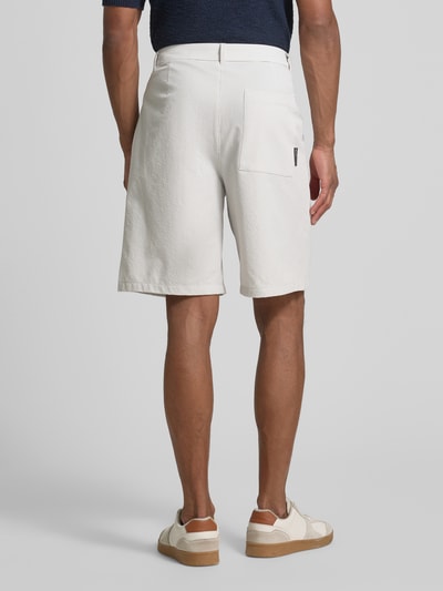 Tom Tailor Denim Loose fit korte broek in crêpelook Lichtgrijs - 5