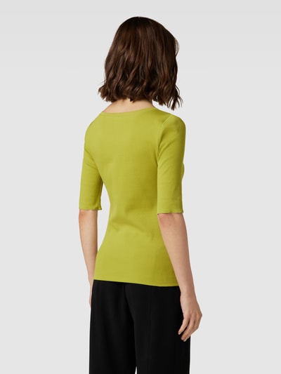 Marc Cain T-Shirt aus Baumwoll-Elasthan-Mix mit U-Boot-Ausschnitt Apfel 5