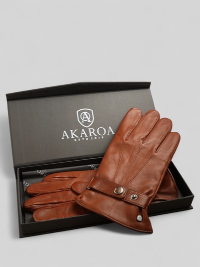Akaroa Handschoenen met touchscreenfunctie, model 'RON' Cognac - 4