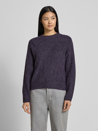 B.Young Gebreide pullover met ronde hals, model 'Monna' Prune - 4
