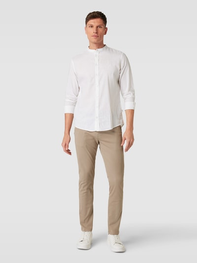 Lindbergh Classic fit chino met achterzakken Zand - 1