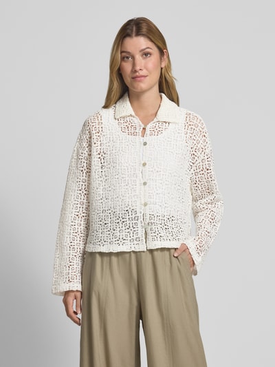 Christian Berg Woman Relaxed fit overhemdblouse van katoenmix Offwhite - 4