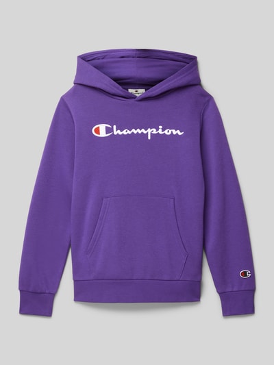 CHAMPION Bluza z kapturem z wyhaftowanym logo Fioletowy 1