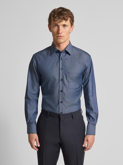 ETERNA Koszula biznesowa o kroju Modern Fit z kołnierzykiem typu kent Królewski niebieski 4