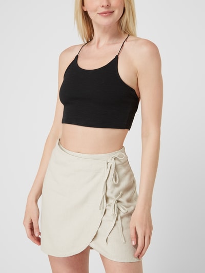 Only Crop Top mit gekreuzten Spaghettiträgern Modell 'Jade' Black 4