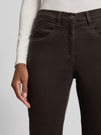 Raphaela By Brax Stoffen broek met steekzakken, model 'Laura' Chocoladebruin - 3