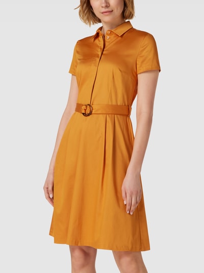 Christian Berg Woman Selection Knielanges Kleid mit Taillengürtel Orange 4