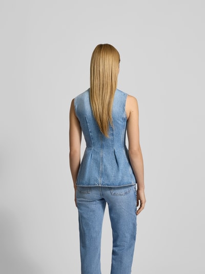 ROTATE Flared Fit Top in Denim-Optik Jeansblau 5