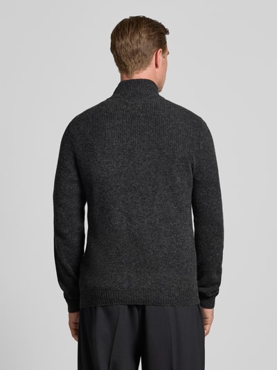 MCNEAL Strickpullover aus Lammwolle Dunkelgrau Melange 5