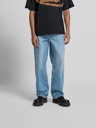 Diesel Straight Fit Jeans mit Logo-Patch Marine 4