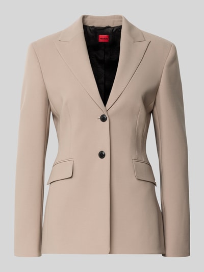 HUGO Regular Fit Blazer mit Viskose-Anteil  Modell 'ASMALLA' Sand 2