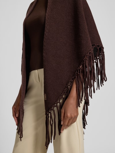 Weekend Max Mara Wollschal aus reiner Schurwolle Modell 'TORNADO' Dunkelbraun 3