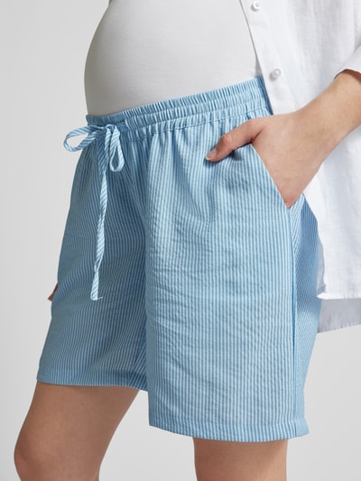 Mamalicious Umstands-Shorts mit Streifenmuster Modell 'LOUIZA' Blau 3