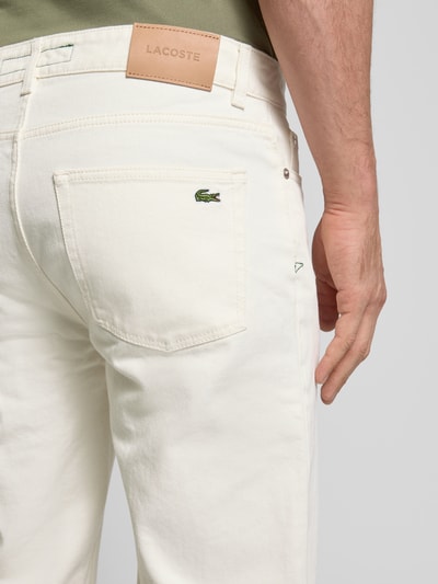 Lacoste Straight Leg Jeans im 5-Pocket-Design Offwhite 3