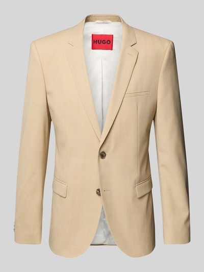 HUGO Slim Fit 2-Knopf-Sakko mit Pattentaschen Modell 'Arti232X' Beige 2
