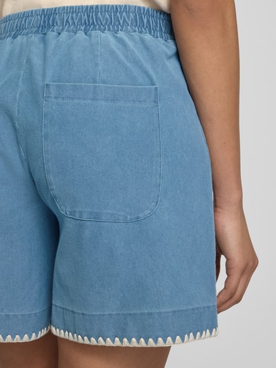 ICHI Shorts mit Eingrifftaschen Jeansblau 3
