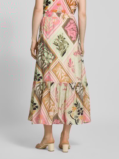 comma Maxirock im Stufen-Look Pink 5