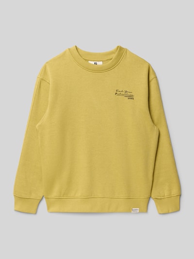 Garcia Sweatshirt met motiefprint aan de achterkant Mosterdgeel - 1