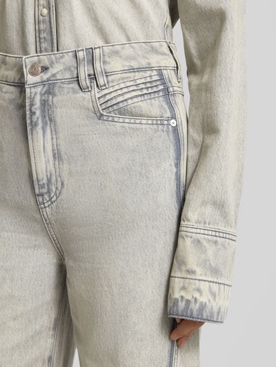 BOSS Orange Wide Leg Jeans aus Baumwoll-Lyocell-Mix Modell 'MARLENE' Hellgrau 3