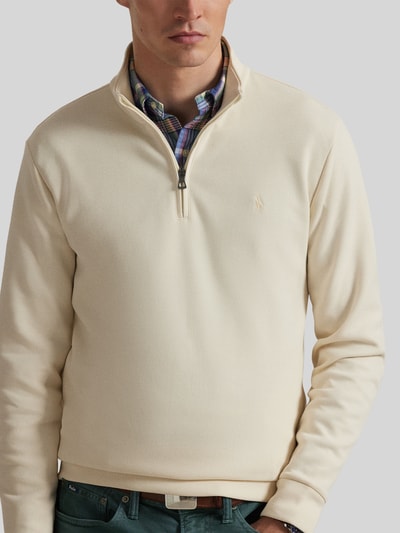 Polo Ralph Lauren Regular Fit Troyer aus Baumwoll-Mix Offwhite 3