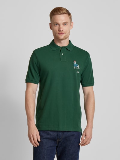 Polo Ralph Lauren Koszulka polo z wyhaftowanym logo Butelkowy zielony 4