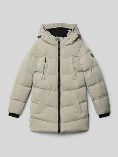 CARS JEANS Regular fit gewatteerde lange jas met steekzakken, model 'Maysay' Beige - 1