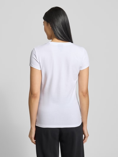 ARMANI EXCHANGE T-shirt z detalem z logo Biały 5