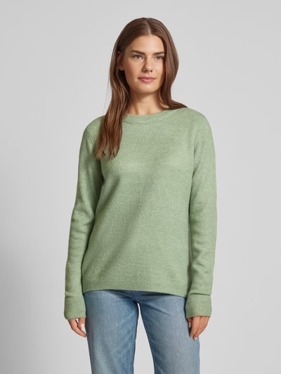 Fransa Gebreide pullover met ronde hals, model 'Rellis' Mintgroen - 4