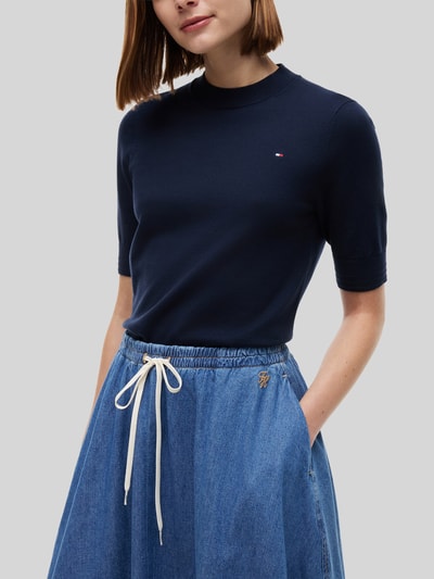 Tommy Hilfiger Uitlopende midi-rok van puur katoen Bleu gemêleerd - 3