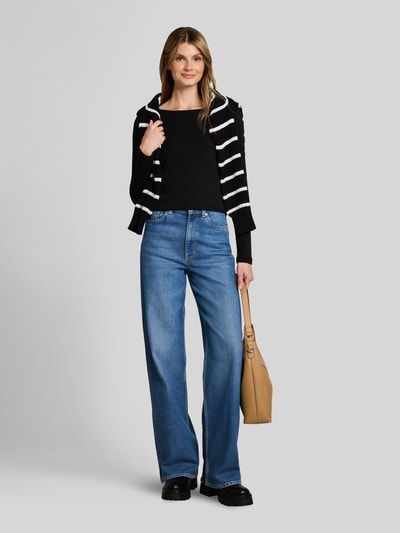 Tom Tailor Langarmshirt mit U-Boot-Ausschnitt Black 1