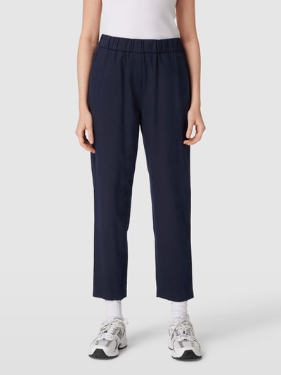 Marc O'Polo Broek met linnen en elastische band Marineblauw - 4