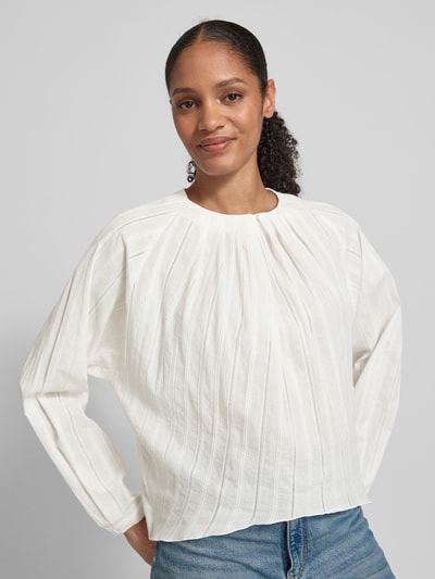 Drykorn Blusenshirt mit Raffungen Modell 'SEETHA' Offwhite 3