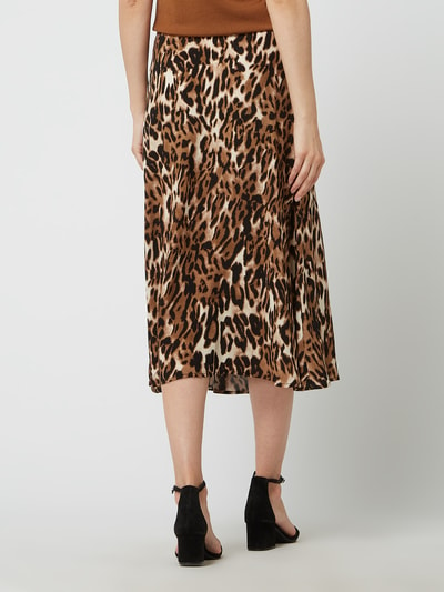 Jake*s Collection Midirock mit Animal-Print  Mittelbraun 5