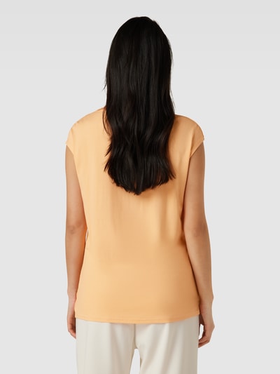 comma T-Shirt mit V-Ausschnitt Apricot 5