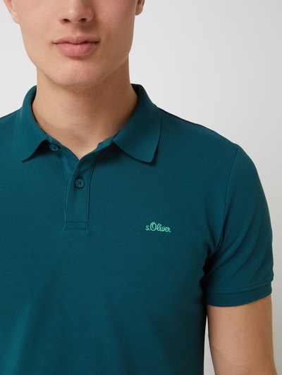 s.Oliver RED LABEL Poloshirt van piqué Petrol - 3