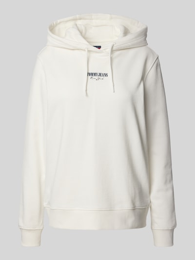 Tommy Jeans Regular Fit Hoodie aus reiner Baumwolle Offwhite 2