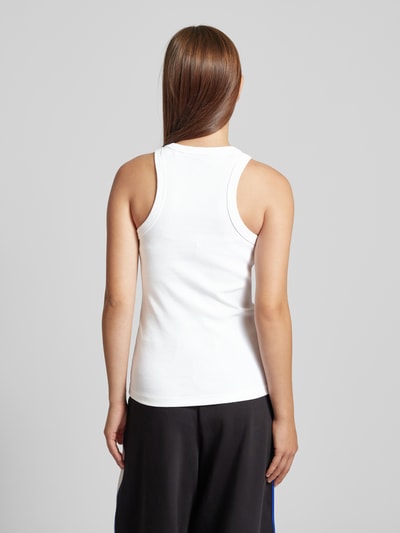 Hugo Blue Tanktop mit Label-Detail Weiss 5