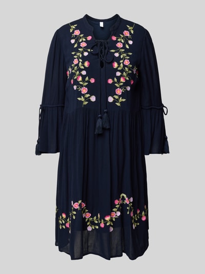 YAS Knielanges Tunikakleid mit Schnürung Marine 2