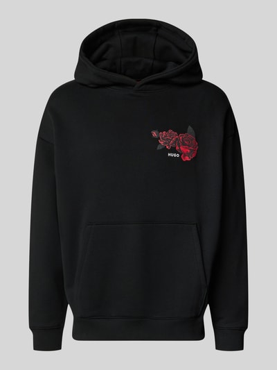 HUGO Regular Fit Hoodie aus reiner Baumwolle Modell 'DAGETHOOD' Black 2