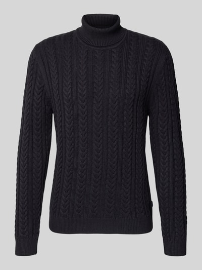Jack & Jones Premium Gebreide pullover met kabelpatroon Marineblauw - 2