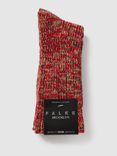 Falke Socken mit Strickmuster Modell 'Brooklyn' Rostrot 3